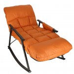 KIK KX3081 Zahradní houpací křeslo s matrací, 100 kg, oranžová
