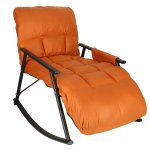 KIK KX3081 Zahradní houpací křeslo s matrací, 100 kg, oranžová