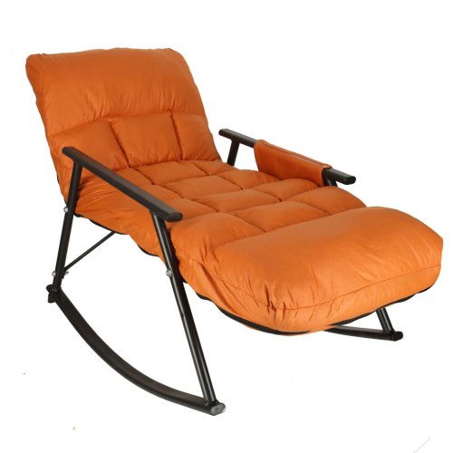 KIK KX3081 Zahradní houpací křeslo s matrací, 100 kg, oranžová