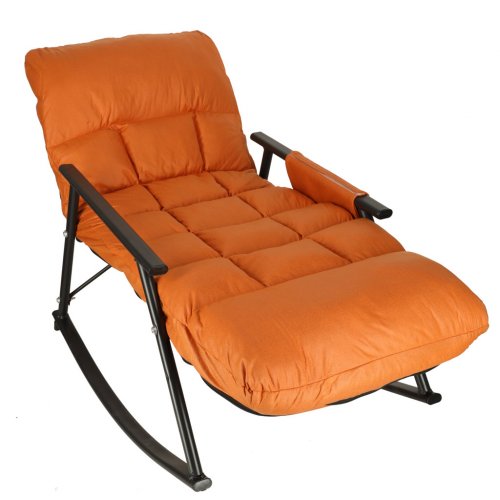 KIK KX3081 Zahradní houpací křeslo s matrací, 100 kg, oranžová