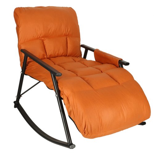 KIK KX3081 Zahradní houpací křeslo s matrací, 100 kg, oranžová