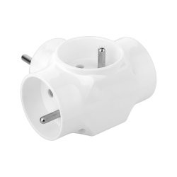 Elgotech URZ3293 Trojitý rozvádzač pre zásuvku AC 250V - biely