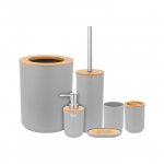 Teesa TSA0400-G Sada koupelnových doplňků 6 ks, šedá