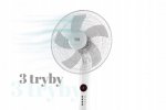  Teesa TSA8024 Stojanový ventilátor s diaľkovým ovládaním, 50 W, biely