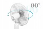  Teesa TSA8024 Stojanový ventilátor s diaľkovým ovládaním, 50 W, biely