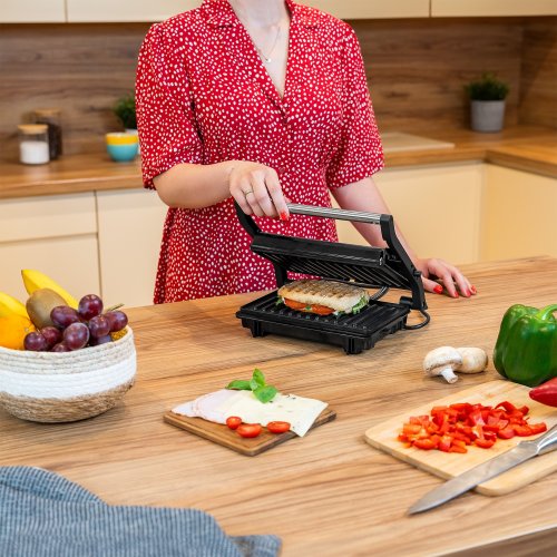 Teesa TSA3234 Kontaktný gril Panini, hriankovač, 1000 W, nerezová oceľ