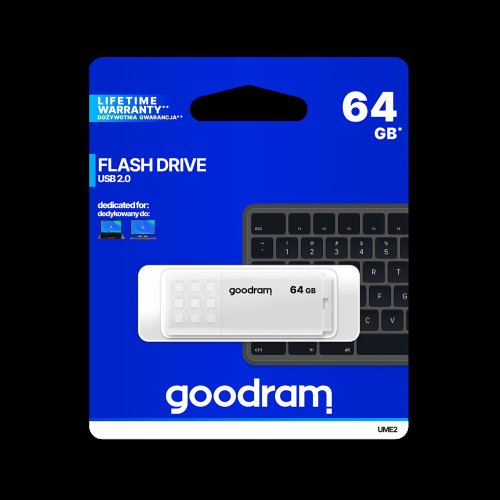 Goodram Flash disk USB 2.0, 64 GB, bílý