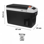 Teesa TSA5007 Turistická chladnička s kompresorom DC12/24V AC 230V, 25 l čierna