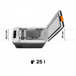 Teesa TSA5007 Turistická chladnička s kompresorom DC12/24V AC 230V, 25 l čierna