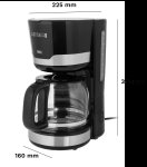 Teesa TSA4006 AROMA 100 kávovar na prekapávanú kávu, 1,5 l, 1000 W, čierny