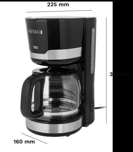 Teesa TSA4006 AROMA 100 kávovar na prekapávanú kávu, 1,5 l, 1000 W, čierny