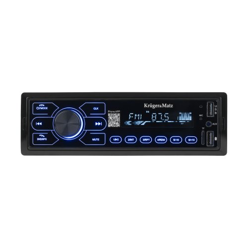 Autorádio Kruger&Matz KM2013 s Bluetooth, DIN, USB, AUX, Jack 3,5 mm