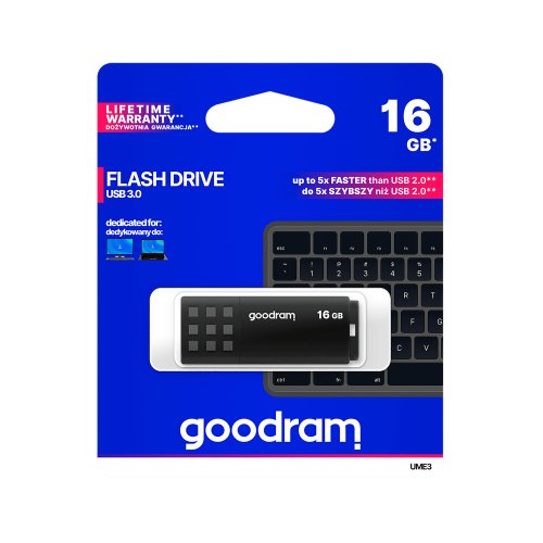 Goodram Flash disk, USB 3.2 16 GB, černý