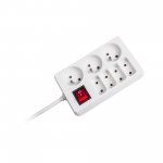 Rebel Prodlužovací kabel s vypínačem 7 zásuvek, 1,5m, bílý 