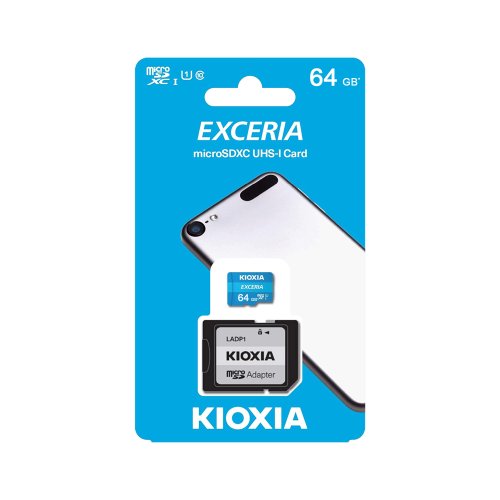 Kioxia Exceria microSD card 64GB, SDHC, UHS-I U1