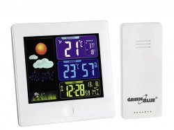 Maclean URZ0860 Bezdrátová meteorologická stanice s DCF systémem GreenBlue GB521W bílá
