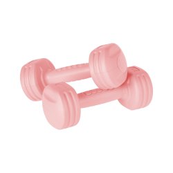 Rebel RBA-2305 Fitness činky jednoručky 2 x 1 kg, světle růžové