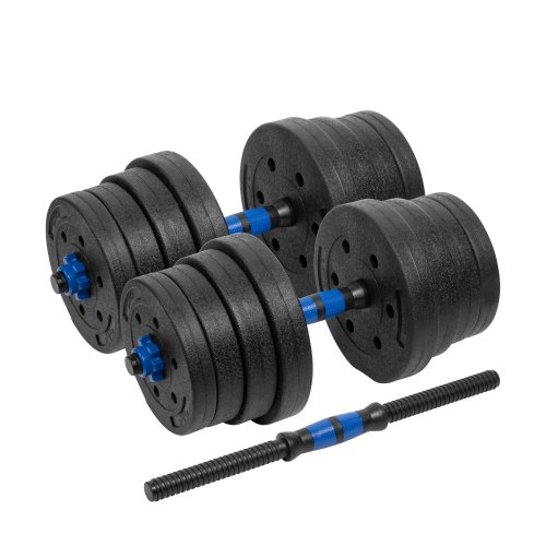 Rebel RBA-2301 Nastavitelné činky s konektorem 2 x 15 kg, černomodré