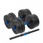 Rebel RBA-2300 Nastaviteľné činky s konektorom 2 x 10 kg, čierna a modrá