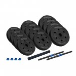 Rebel RBA-2300 Nastaviteľné činky s konektorom 2 x 10 kg, čierna a modrá