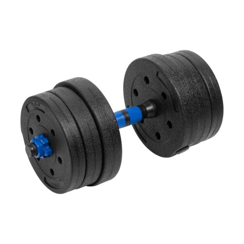 Rebel RBA-2300 Nastaviteľné činky s konektorom 2 x 10 kg, čierna a modrá