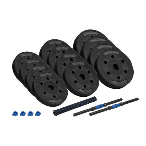 Rebel RBA-2300 Nastaviteľné činky s konektorom 2 x 10 kg, čierna a modrá