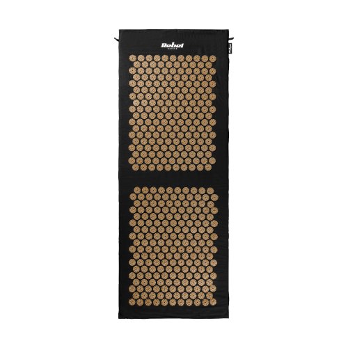 Rebel RBA-6003-GL Akupresúrna masážna podložka XXL + vankúš 130 x 50 cm, čierna a zlatá