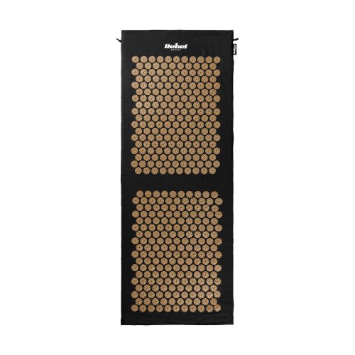 Rebel RBA-6003-GL Akupresurní masážní podložka XXL + polštářek 130 x 50 cm, černozlatá
