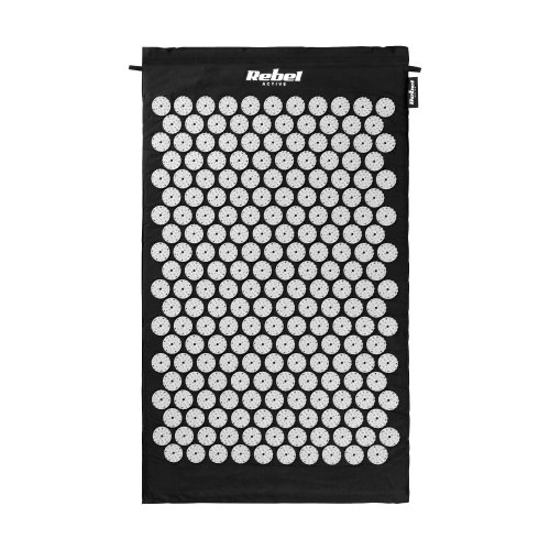 Rebel RBA-6002-BK Akupresurní masážní podložka + polštářek 72 x 42cm, černošedá