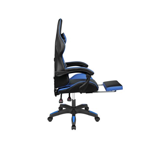 Kruger&Matz KM0790 Herná stolička s podnožkou GX-150, čierna a modrá