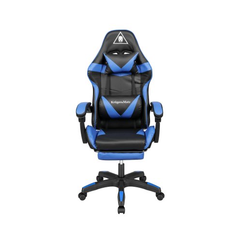 Kruger&Matz KM0790 Herná stolička s podnožkou GX-150, čierna a modrá