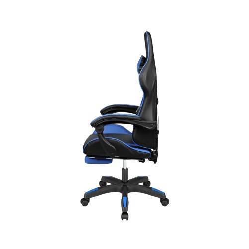 Kruger&Matz KM0790 Herná stolička s podnožkou GX-150, čierna a modrá