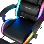 Kruger&Matz KM0790 Herná stolička s opierkou na nohy a LED RGB podsvietením GX-150, čierna