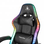 Kruger&Matz KM0790 Herná stolička s opierkou na nohy a LED RGB podsvietením GX-150, čierna