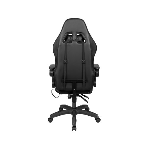 Kruger&Matz KM0790 Herná stolička s opierkou na nohy a LED RGB podsvietením GX-150, čierna