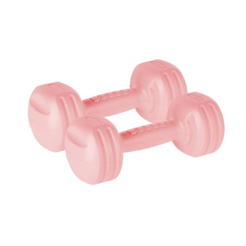 Rebel RBA-2306 Fitness činky jednoručky 2 x 1,5 kg, světle růžové