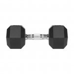 Rebel RBA-2325-12.5 Pogumované litinové činky HEX 2 x 12,5 kg