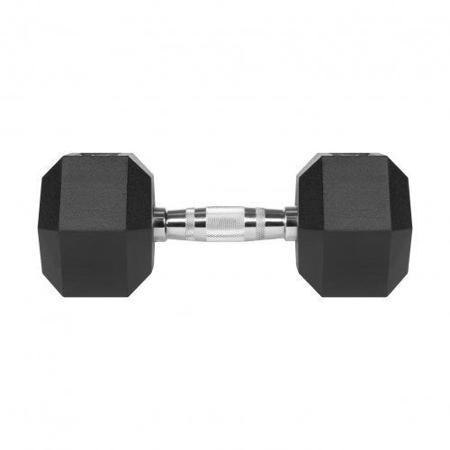 Rebel RBA-2325-12.5 Pogumované litinové činky HEX 2 x 12,5 kg