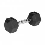 Rebel RBA-2325-5 Pogumované liatinové činky HEX 2 x 5 kg