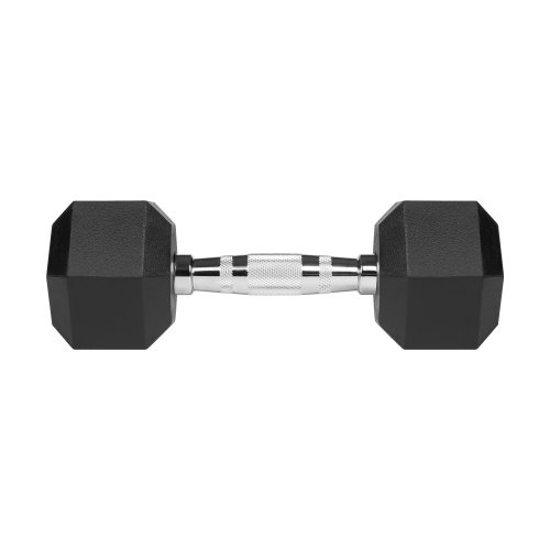 Rebel RBA-2325-5 Pogumované liatinové činky HEX 2 x 5 kg
