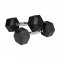 Rebel RBA-2325-5 Pogumované liatinové činky HEX 2 x 5 kg