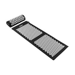 Rebel RBA-6003-BK Akupresurní masážní podložka XXL + polštářek 130 x 50 cm, černošedá