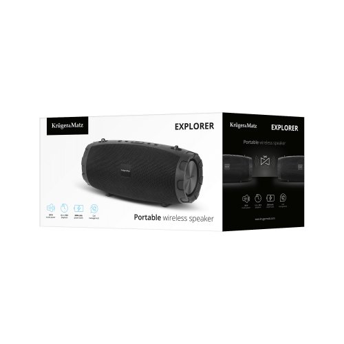 Kruger&Matz KM0552 Bezdrátový bluetooth reproduktor Explorer, 2 x 6 W + 18 W, černý