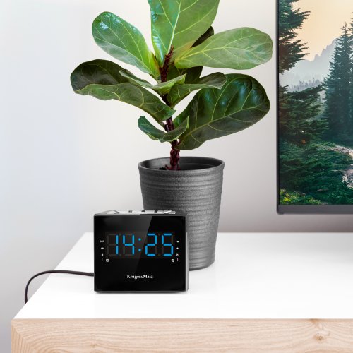 Kruger&Matz KM0821 Radiobudík LED, FM, 2x AAA 1,5 V, černý