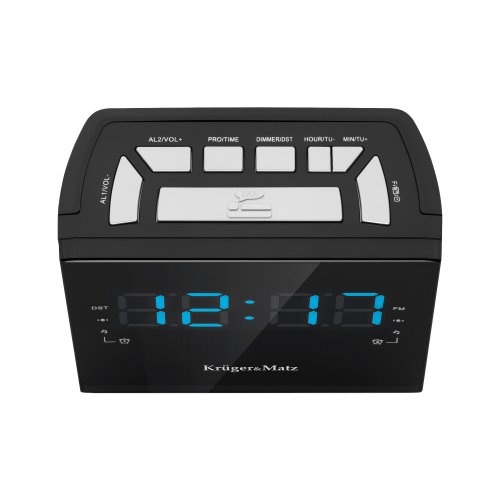 Kruger&Matz KM0821 Radiobudík LED, FM, 2x AAA 1,5 V, černý