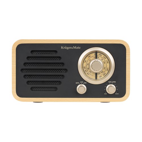 Kruger&Matz KM00828 Přenosné analogové rádio AM/FM, Retro, hnědé
