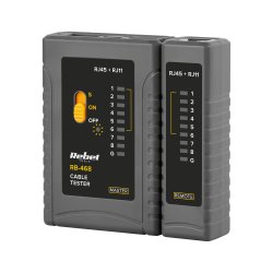 Rebel MIE-RB-468 Tester kabelů RJ11 / RJ45, šedý
