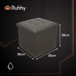 Ruhhy 25780 Stolička s úložným priestorom 38 x 38 cm sivá