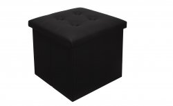 Ruhhy 25779 Taburet s úložným prostorem 38 x 38 cm, černý