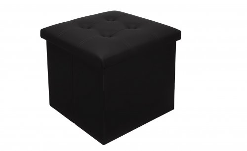 Ruhhy 25779 Taburet s úložným prostorem 38 x 38 cm, černý